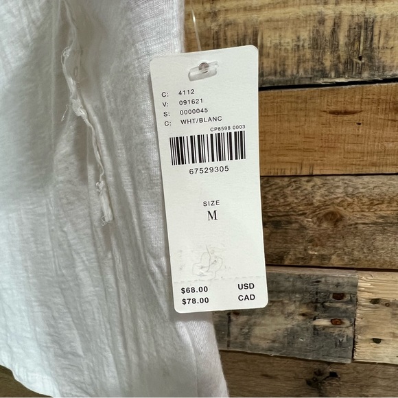 Anthropologie Pilcro Sustainable Ruffle Eyelet White Tunic Tank Size Medium - Picture 7 of 9